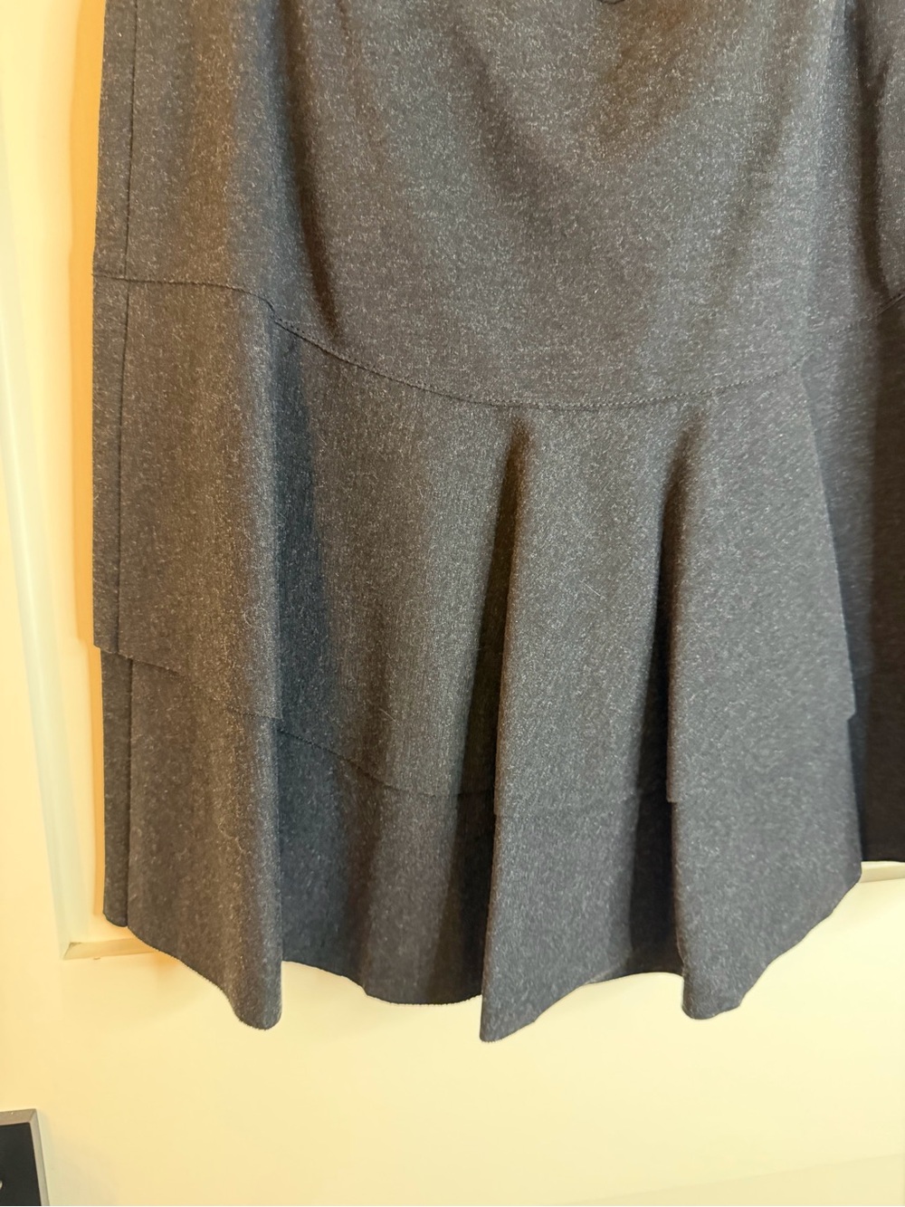 Akris Punto Charcoal A-Line Flared Skirt - Picture 12 of 13